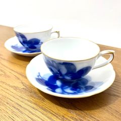 大倉陶園 ブルーローズ カップ&ソーサー 2客セット 金彩 - メルカリ