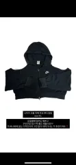 ナイキ クロップド ジップアップ フーディー XL ブラック