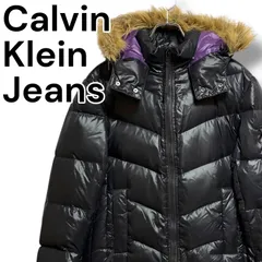 Calvin Klein Jeans カルバンクラインジーンズ ブラック×パープル×シルバー メンズ アウター ジャケット ダウンジャケット 防寒 長袖 【Mサイズ】001395H