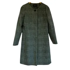  INDIVI インディヴィ ノーカラーコート レディース サイズ40【ZK13】