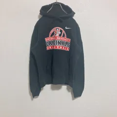 【ロゴ刺繍】00s NIKE ナイキ　プルオーバーパーカー　CARDINALS 黒　M