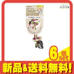 ペットプロ コットンロープTOY Sサイズ 中・小型犬用 1本入 (レインボー) 6個セット まとめ売り