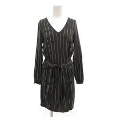 アンタイトル UNTITLED 美品 ワンピース 2 長袖 ひざ丈 ストライプ グレー /AE ■GY60