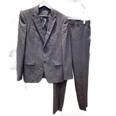 コムサイズム COMME CA ISM セットアップ ジャケット シングル スラックスパンツ M 紺 ネイビー ■GY58