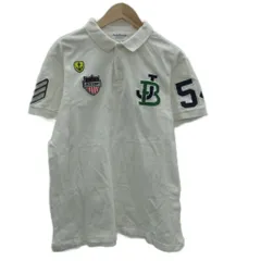 パーリーゲイツ PEARLY GATES Jack Bunny!! ゴルフウエア ポロシャツ 半袖 5 L 白 ワッペン /SY41 ■GY61