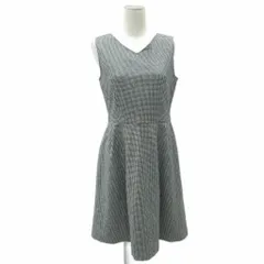 カールパークレーン KarL Park Lane ワンピース ひざ丈 9 グレー 黒 千鳥格子柄 Vネック ノースリーブ /SY31 ■GY61