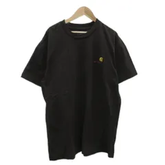カーハート carhartt Tシャツ カットソー M 茶 半袖 クルーネック ロゴ刺繍 /SY39 ■GY61