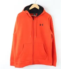 アンダーアーマー オレンジ色 フード ジップアップ