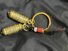 ヴィンテージスタイル銅メッキ装飾品キーホルダー