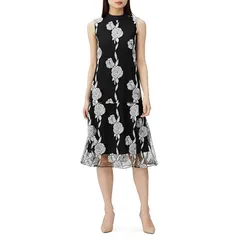 [グレースコンチネンタル] 2024SS ﾊｲﾈｯｸ刺繍ﾜﾝﾋﾟｰｽ レディース 27 ﾌﾞﾗｯｸ 0