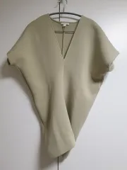 COS レディース コスコス Vネック 半袖 トップス ブラウス カーキ M