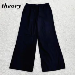 【美品】 theory ウエストゴムウールイージーパンツ 0 ブラック