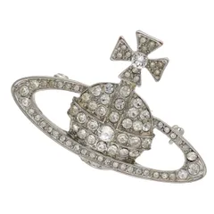 【中古】 Vivienne Westwood ウィウィアンウエストウッド  ブローチ   オーブブローチ シルバー ラインストーン  25010405 YM