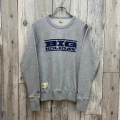 TMT × RUSSELL ATHLETIC ティーエムティー ラッセル アスレティック コラボ グレー BIG HOLIDAY 染み込み 両面 プリント スウェット スエット トレーナー メンズ S サイズ