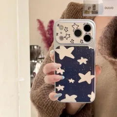 ネイビーブルー 星屑プリント 保護ケース 全包み耐衝撃 滑り止め加工 耐衝撃 ソフトケース iPhone17/17pro/17pro max/16/15/14 多機種対応