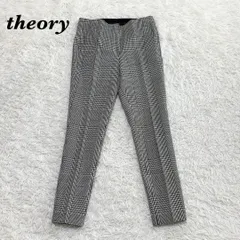 【美品】 theory ウールストレッチスラックス 00 ブラック