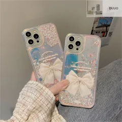 リボンサンドアート 保護ケース 動くラメ封入 全包み保護 耐衝撃 ソフトケース iPhone17/17pro/17pro max/16/15/14/13 多機種対応