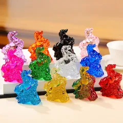 【高さ6.5cm】2026年干支 馬 置物 クリスタル 透明 正月飾り 迎春 お正月 玄関 卓上 玄関 飾り オブジェ うま 正月 新年飾り 家庭用 オフィス 店舗 縁起物 年末 年始 インテリア お歳暮 お年賀 ギフト