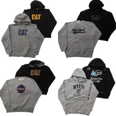 古着卸 まとめ売り 企業系 スウェット 8枚セット (メンズ L ) キャタピラー ハードロックカフェ NASA 中古 古着 ND4542