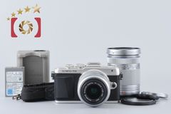 OLYMPUS オリンパス 【中古】OLYMPUS オリンパス PEN Lite E-PL7 シルバー + 14-42mm f/3.5-5.6 II R + 40-150mm f/4-5.6 R シャッター回数僅少 ミラーレスカメラ