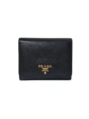 (ほぼ新品) PRADA サフィアーノ 財布 ブラック PRADA レディース 財布