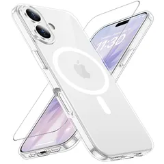 【新品】 iPhone 17 用 ケース クリア Magsafe対応 ガラスフィルム付き アイフォン17用 アイホン17カバー マグネット搭載 滑り止め 指紋防止 米軍MIL規格 ワイヤレス充電 耐衝撃 磁力強化 黄変防止 ストラップホール付き 耐久性 S