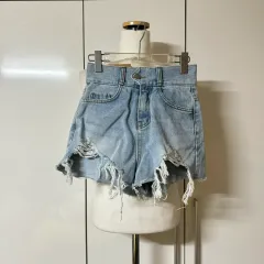 タグㅇ)ウエストIN クレームジーン デニムハーフパンツ ショートパンツ デニム ショートパンツ ハイウエスト