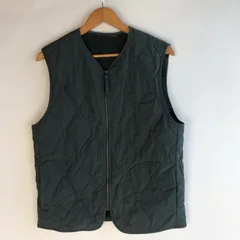 GU ヒートパデッドキルティングベスト メンズ S カーキ 4091202601140037