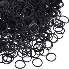 Pack of 1000 Mini Rubber Bands Black Soft Elastic Bands for Kids Hair, Braids Hair, Wedding Hairstyle and More 