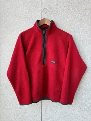 ヴィンテージ patagonia パタゴニア Synchilla（シンチラ） 麻 マスフェイル レッド/バーガンディ M