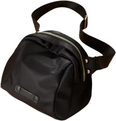 ORIJIRI ボディバッグ レディース 斜めがけ ショルダー ミニマリスト バムバッグ クロスバッグ ウェストバッグ 小さめ (ブラック,  Free Size)