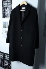 (S) INSILENCE コートジャケット Single カシミア ブラック-16E45