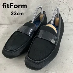 fitForm フィットフォルム パンプス 23.5cm ブラック 黒 レザー 本革 撥水 スクエアトゥ ローヒール コンフォートシューズ 痛くない ビジネス フォーマル 冠婚葬祭 通勤 仕事 日本製 ★ ■■