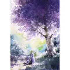 （原画）軽やかな光の季節【SMサイズ／水彩画／#2976】