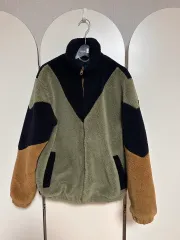 ザラ カラー ブロック フリース ジャケット ボアジャケット 55