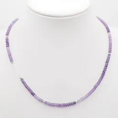 M201 アメジスト SILVER 925刻印 ネックレス シルバー デザインカット 2月誕生石