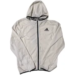 アディダス トレーニング ウェア スポーツ アクティビティ M ドライ 通気性 運動 ホワイト メッシュ 白 ジャケット アウター レディース ユニセックス メンズ 古着 長袖 ロゴ