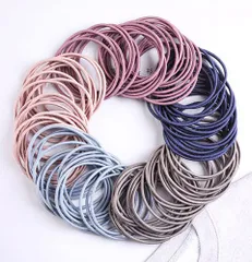 新品 ヘアゴム約100個×100セット 黒 茶 くすみカラー グレー ネイビー カラフル 細い 大容量 大人 子供 おしゃれ 髪ゴム 髪留め