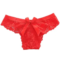 ブラジリアンショーツ Tバック レディース 総レース ストレッチ バック 大きい リボン ハーフバック 花柄 透け感 セクシー かわいい 女性 ランジェリー 1515