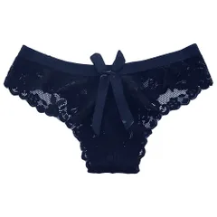 ブラジリアンショーツ Tバック レディース 総レース ストレッチ バック 大きい リボン ハーフバック 花柄 透け感 セクシー かわいい 女性 ランジェリー 1515
