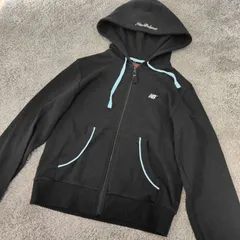 ニューバランス　NEW BALANCE　Mサイズ　フルジップパーカー　ブラック　レディース　中古　古着
