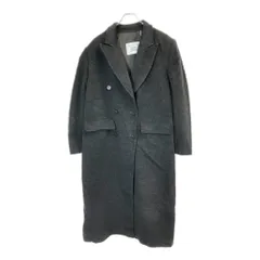 90年代 スペイン製 Burberrys バーバリーズ カシミヤ混 ダブルブレスト チェスターコート ブラック(レディース 42)中古 古着 V8649