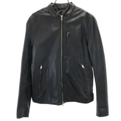 JOURNAL STANDARD ジャーナルスタンダード 羊革レザー シングルライダースジャケット S ブラック メンズ 古着