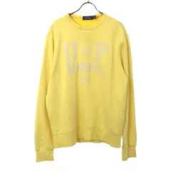 POLO RALPH LAUREN ポロラルフローレン 長袖 スウェット トレーナー M ライトイエロー 裏起毛 メンズ 古着