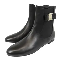 フェラガモ ヴァラ ショートブーツ レディース ブラック Salvatore Ferragamo【中古】 【アパレル・小物】