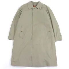 美品□Burberrys バーバリー ヴィンテージ コットン 毛 裏ノバチェック柄 キャメル混ライナー付き ステンカラーコート カーキ 50 イングランド製 正規品 メンズ