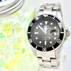 【新品電池】TECHNOS テクノス メンズ 腕時計 シルバー デイト 回転ベゼル TAM629 純正ベルト