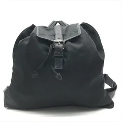良品 PRADA プラダ 三角ロゴ ナイロン テスート リュック バッグ パック ブラック ブランド 鞄 BAG r398