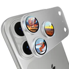 【新品】 CANLER for iPhone 17 Pro Max カメラフィルム レンズカバー 強化ガラス レンズ全面保護フィルム アイフォン17プロマックス 用 アルミ合金フレーム付き 耐衝撃 傷防止 高透過率 簡単貼り付け ケース干渉なし レンズプロ 1