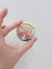 サンリオ 日本正規品 マロンクリーム 刺繍 缶バッジ 新品